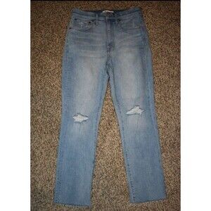 Madewell Jeans The High Rise Slim Boyjean Prentice Wash Blue Denim Size 27 NWT